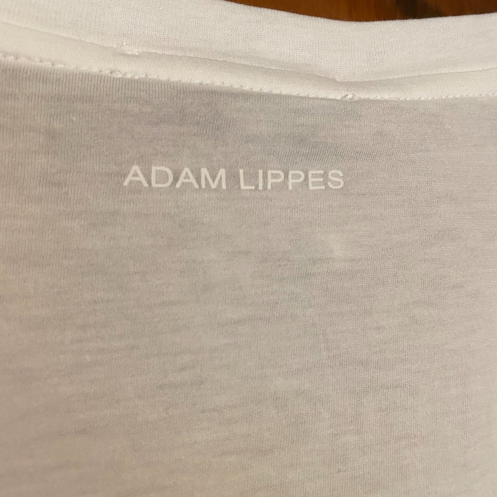 NEW Adam Lippes 100% Pima Cotton V-Neck T-shirt in White size 4X/20 - Picture 8 of 9